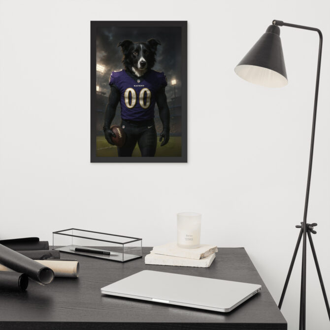 Baltimore Ravens Pet Portrait – Custom Framed Poster - Image 3