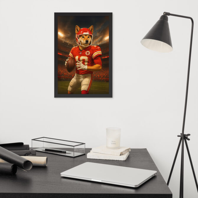 Kansas City Chiefs Custom Pet Portrait – Framed Poster - Image 2