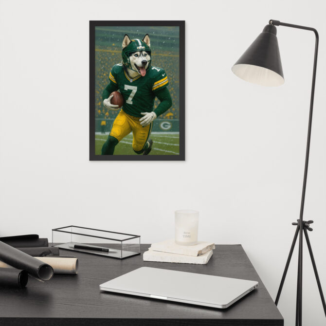 Custom Green Bay Packers Pet Portrait – Framed Poster - Image 3