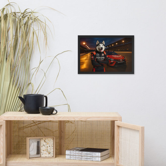 Joe Gibbs Racing Pet Portrait – NASCAR Framed Poster - Image 3