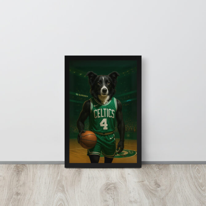 Boston Celtics Custom Pet Poster – Framed Basketball Tribute - Image 3