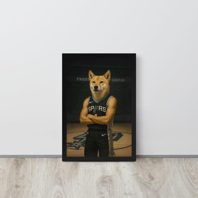 San Antonio Spurs Pet Portrait – Custom Framed Poster - Image 3