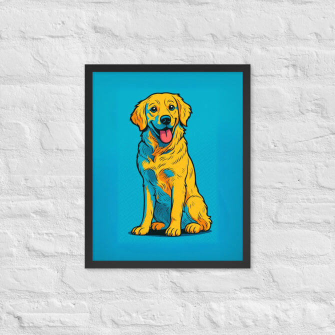 Bold Comic Book Style Pet Portrait – Custom Framed Poster - Image 4