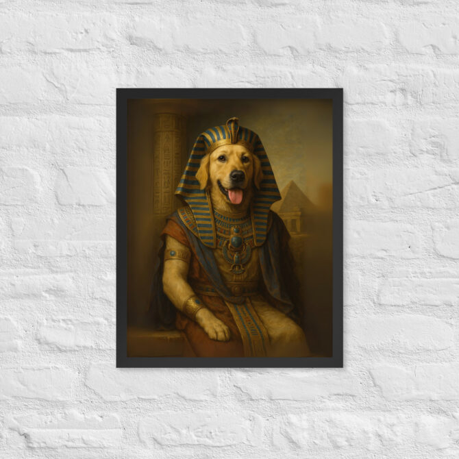 Pharaoh Pet Portrait – Custom World Culture Framed Poster