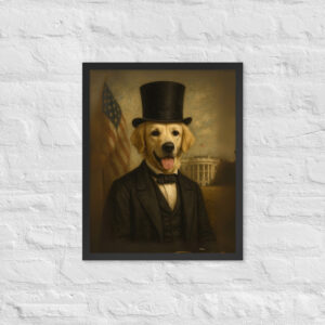 Custom Pet Portrait – Abraham Lincoln Framed Poster