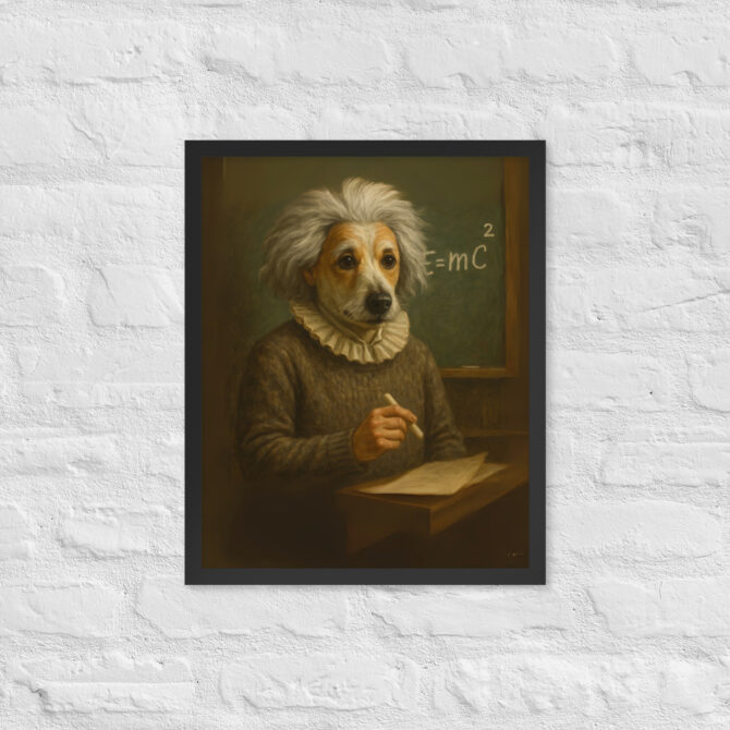 Albert Einstein Pet Portrait – Custom Framed Poster - Image 4