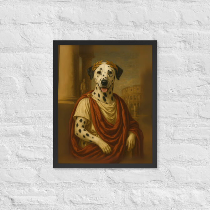Custom Julius Caesar Pet Portrait – Framed Poster Print