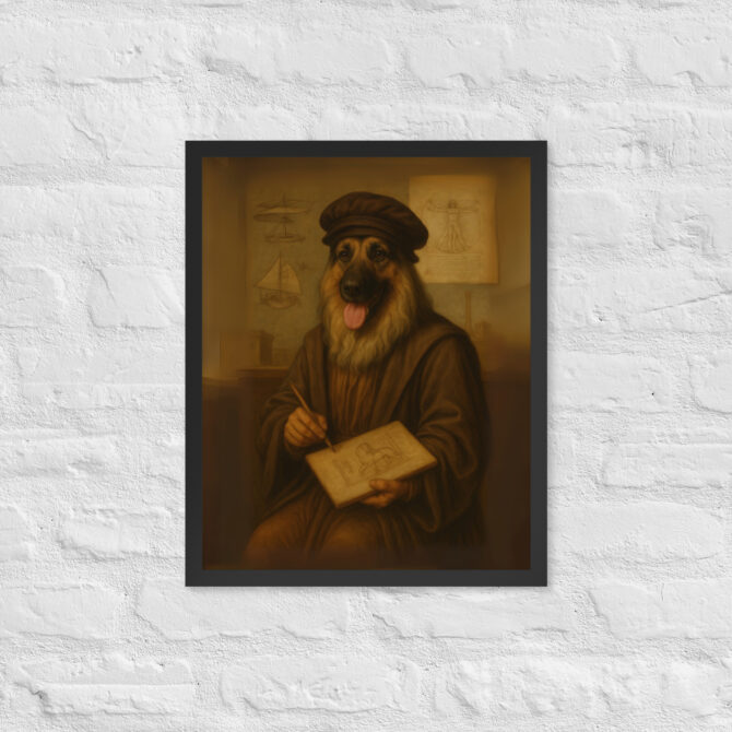 Leonardo da Vinci Pet Portrait – Custom Framed Poster - Image 4