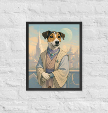 Alien Diplomat Pet Portrait – Inspired by Star Trek (Framed Poster)
