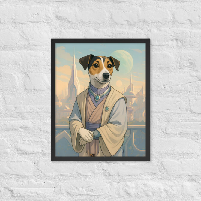 Alien Diplomat Pet Portrait – Inspired by Star Trek (Framed Poster)
