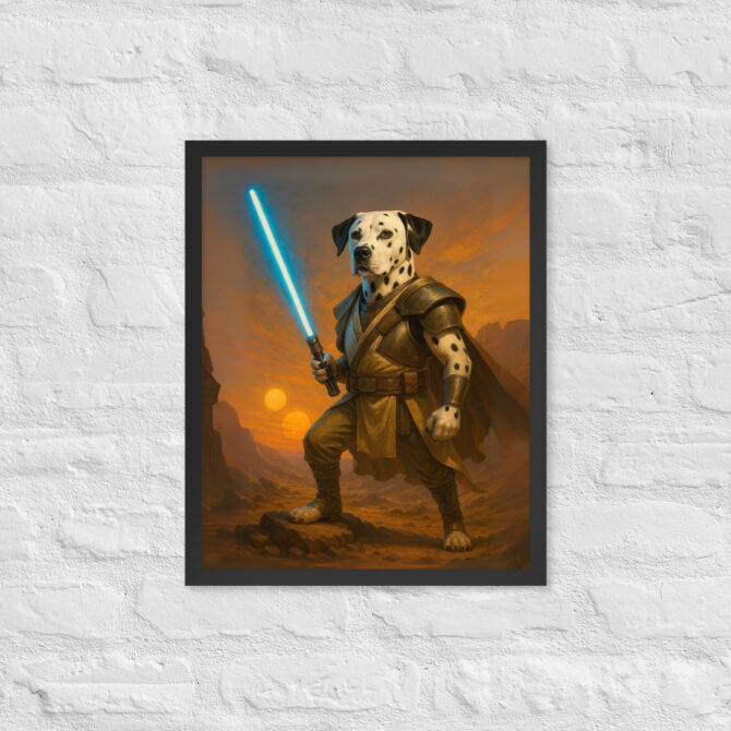 Custom Pet Portrait – Jedi Knight Lightsaber Poster (Inspired by Star Wars)