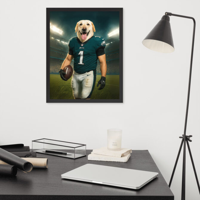 Philadelphia Eagles Pet Portrait – Custom Framed Poster - Image 4