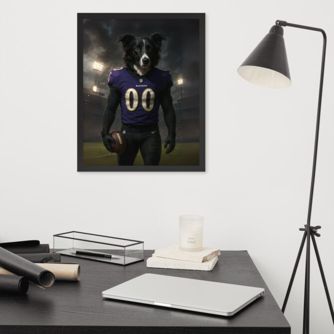 Baltimore Ravens Pet Portrait – Custom Framed Poster - Image 4