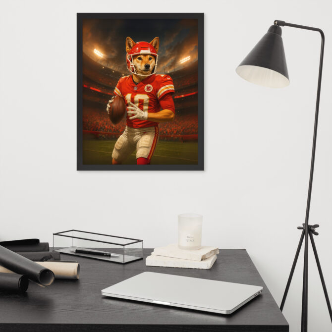 Kansas City Chiefs Custom Pet Portrait – Framed Poster - Image 3