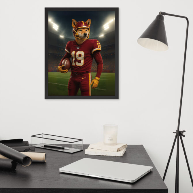 Custom Washington Commanders Pet Portrait Poster – Framed Artwork - Image 4