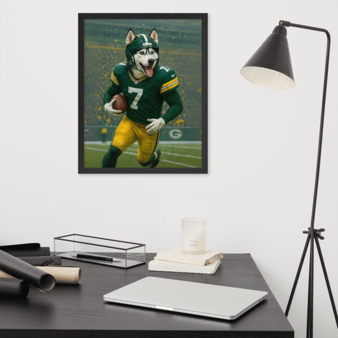 Custom Green Bay Packers Pet Portrait – Framed Poster - Image 4