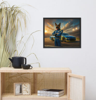 Custom NASCAR Pet Portrait – Hendrick Racing Scene Poster