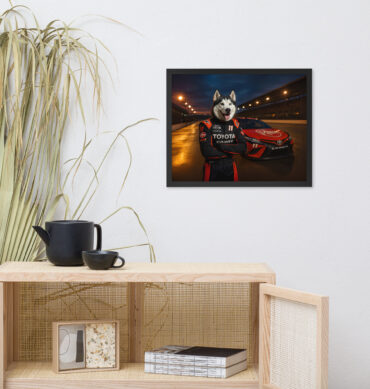 Joe Gibbs Racing Pet Portrait – NASCAR Framed Poster