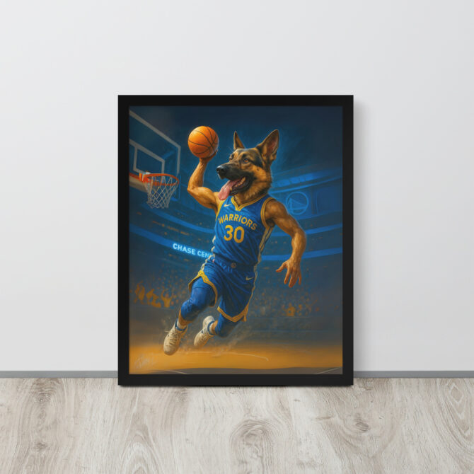 Golden State Warriors Custom Pet Poster – Slam Dunk Art