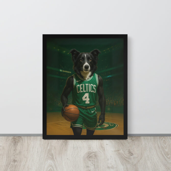 Boston Celtics Custom Pet Poster – Framed Basketball Tribute - Image 4
