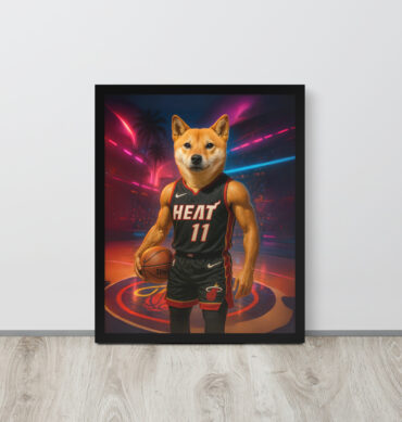 Miami Heat Pet Portrait – Custom Framed Basketball Poster