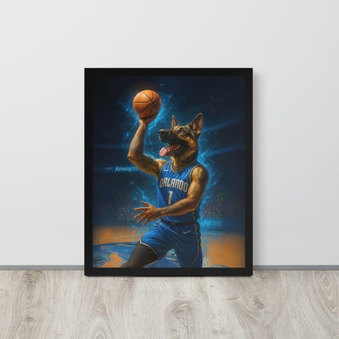 Orlando Magic Pet Portrait – Custom Basketball Poster - Image 4