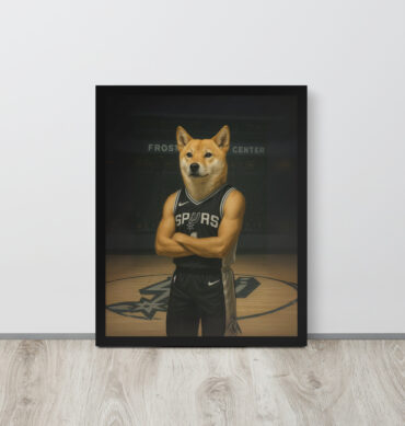 San Antonio Spurs Pet Portrait – Custom Framed Poster
