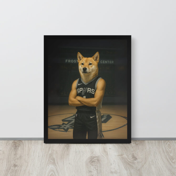 San Antonio Spurs Pet Portrait – Custom Framed Poster
