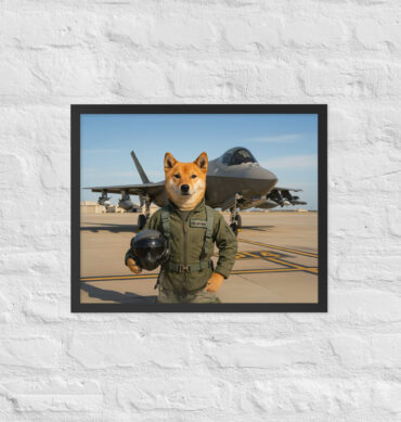 Fighter Jet Pet Portrait – F-35 Pilot Custom Poster