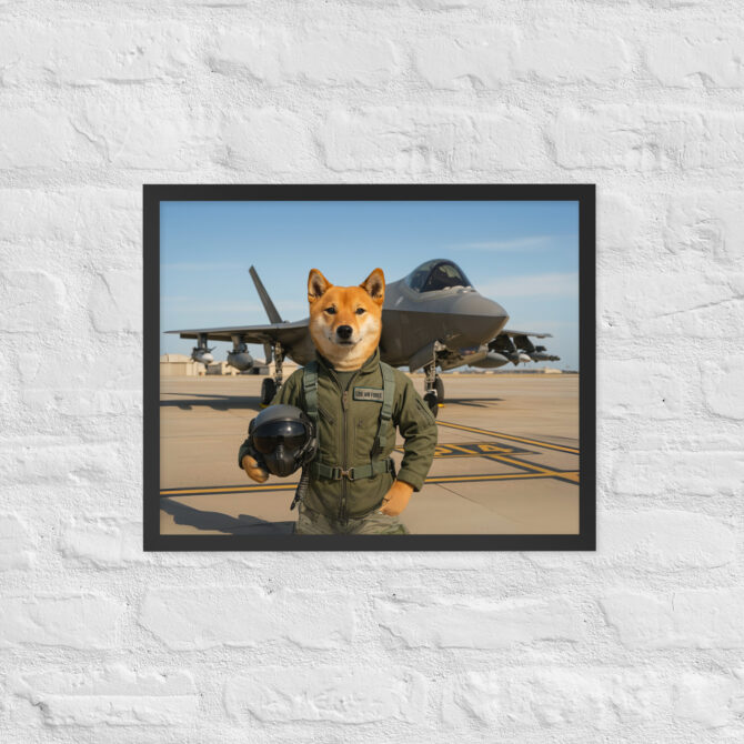 Fighter Jet Pet Portrait – F-35 Pilot Custom Poster