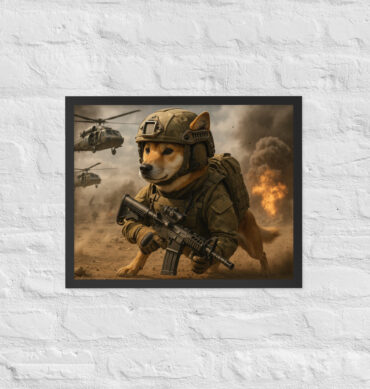 Battlefield Soldier Dog – Custom Military Pet Poster