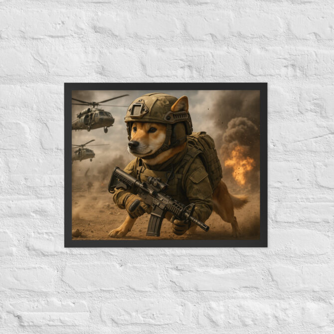 Battlefield Soldier Dog – Custom Military Pet Poster