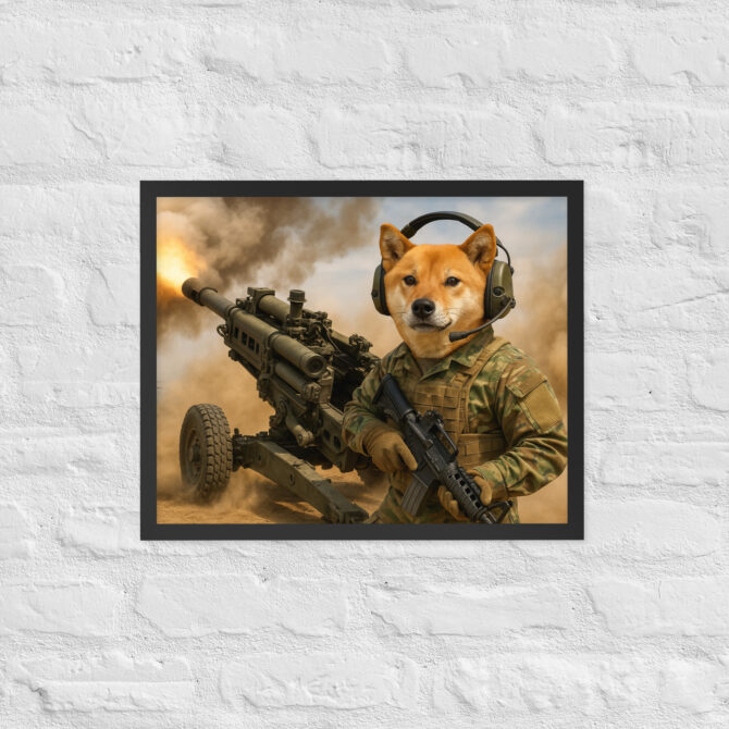 M777 Howitzer Pet Portrait – Custom Army Art Print