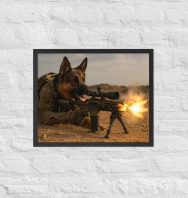 Sniper Dog – Custom Military Pet Poster Art