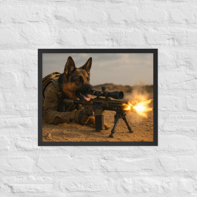 Sniper Dog – Custom Military Pet Poster Art