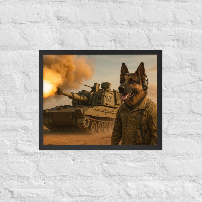 M109A6 Paladin Pet Portrait – Custom Army Art Poster