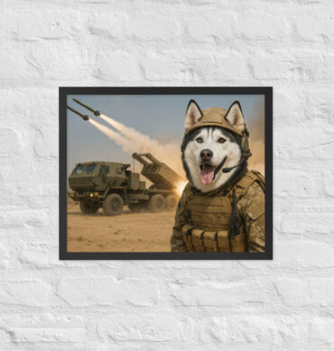 HIMARS Operator Dog – Custom Military Pet Poster