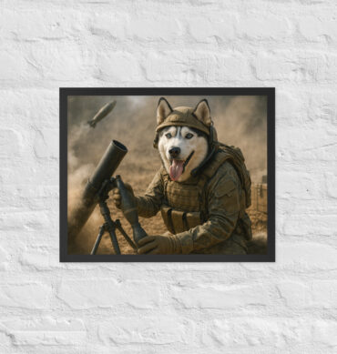 Mortar Operator Pet Portrait – Custom Military Poster