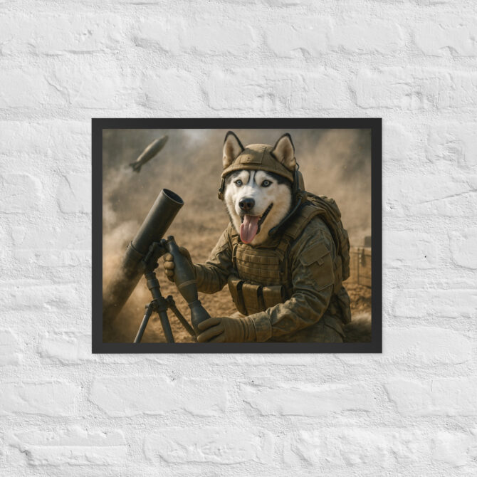 Mortar Operator Pet Portrait – Custom Military Poster