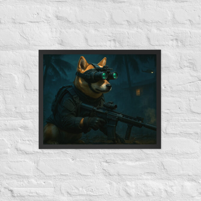 Custom SEAL Team 6 Pet Portrait – Military Framed Poster