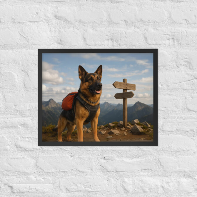 Custom Hiking Pet Portrait – Mountain Summit Victory Poster - Image 4