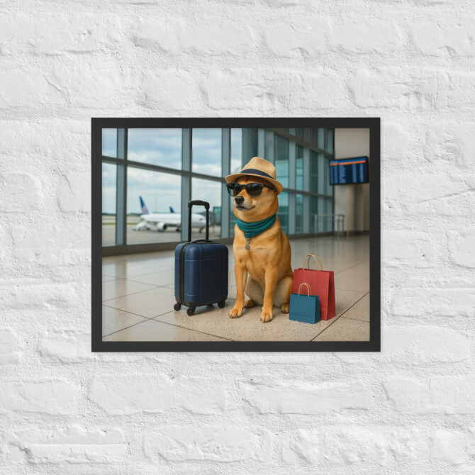 Custom Pet Travel Poster – Airport Explorer Artwork - Image 4