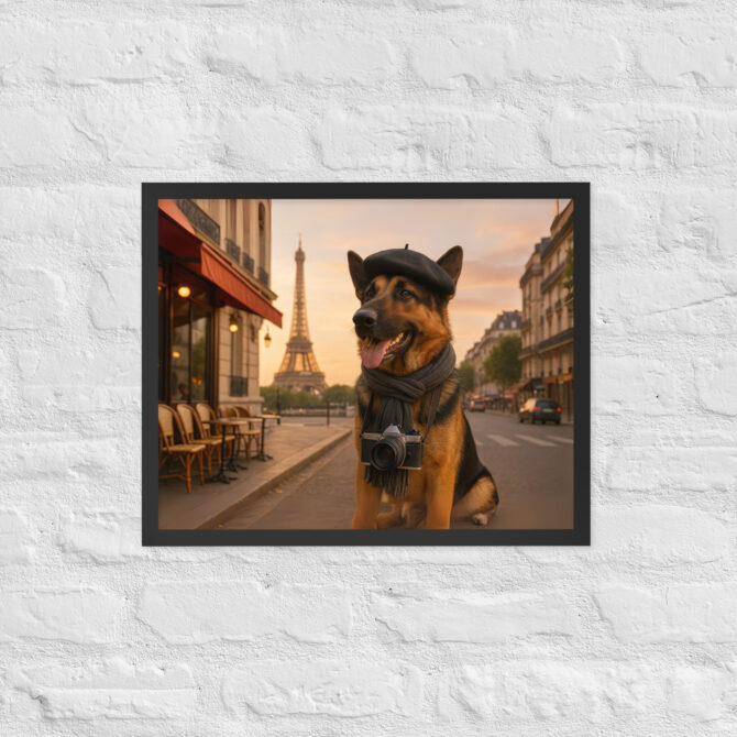 Paris Vacation Pet Portrait – Custom Travel Art Poster - Image 4