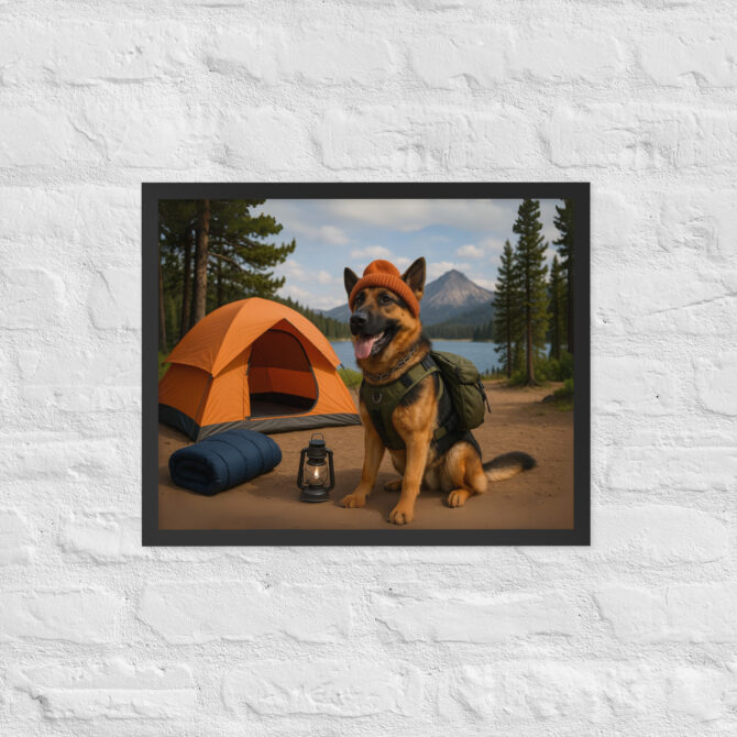 Camping Tent Hero Custom Pet Poster – Framed Artwork - Image 4