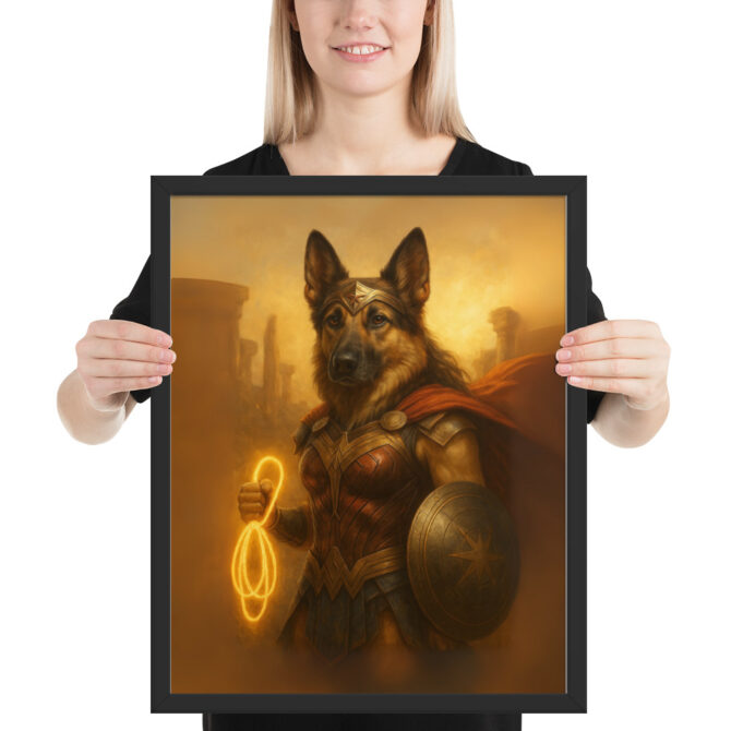 Wonder Woofer – Custom Superhero Pet Portrait Poster - Image 3