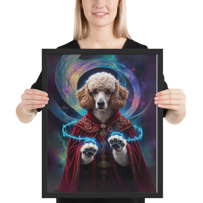 Dr. Paw-Strange Superhero Pet Portrait – Custom Framed Poster - Image 2