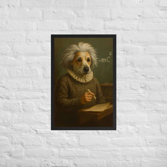 Albert Einstein Pet Portrait – Custom Framed Poster - Image 5