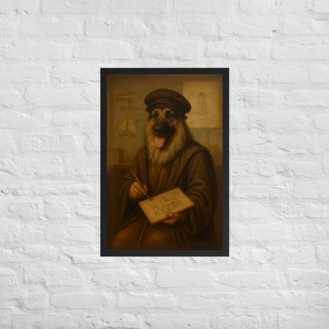 Leonardo da Vinci Pet Portrait – Custom Framed Poster - Image 5