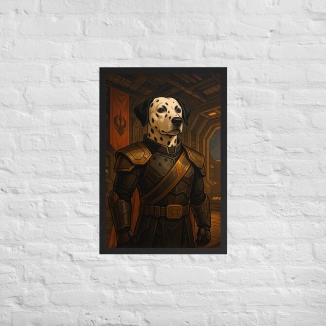 Honorbound Galactic Warrior – Custom Star Trek-Inspired Pet Portrait (Framed Poster) - Image 4