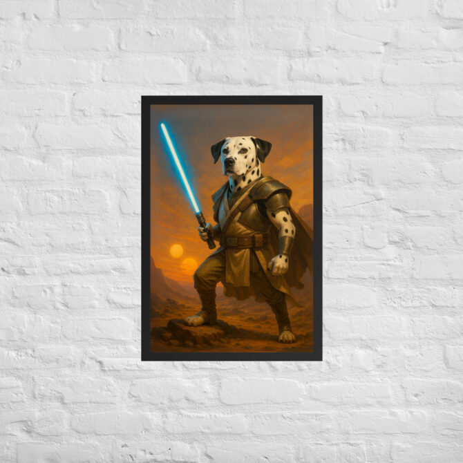 Custom Pet Portrait – Jedi Knight Lightsaber Poster (Inspired by Star Wars) - Image 4
